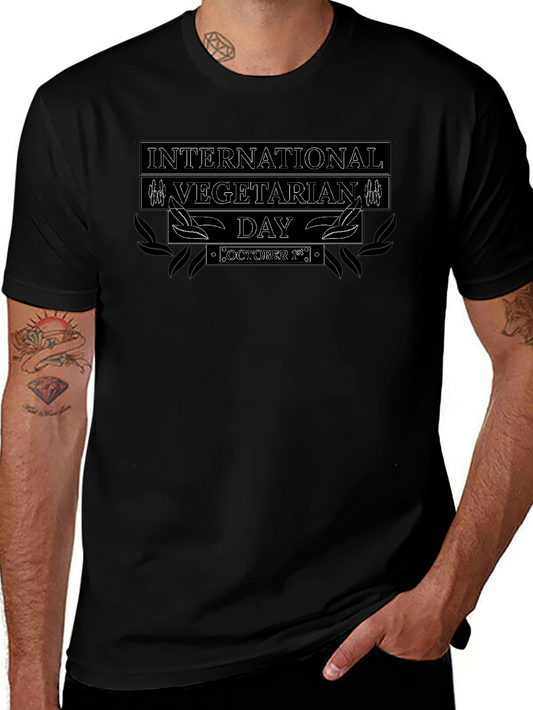 International Vegetarian Day Black T-Shirt