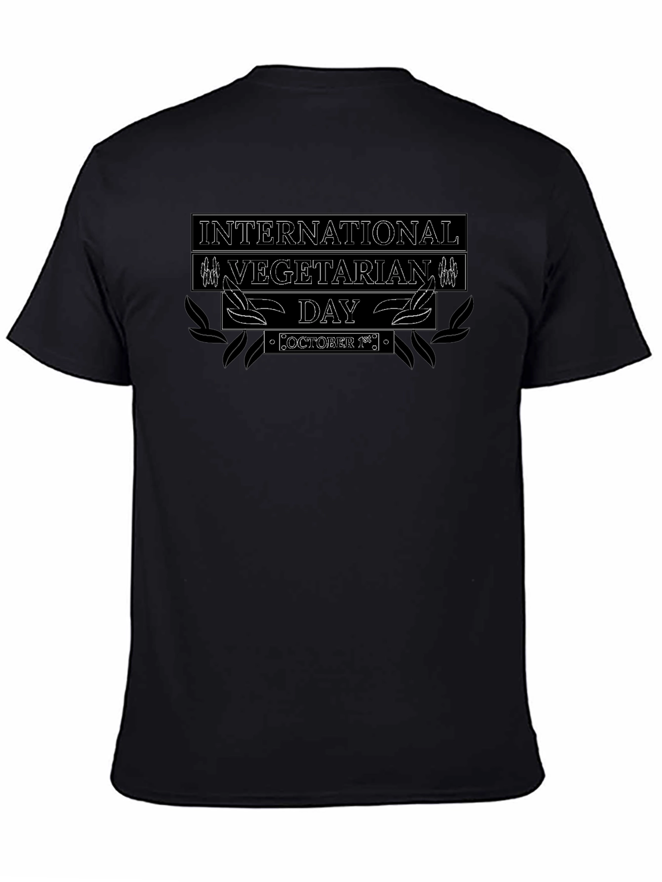 International Vegetarian Day Black T-Shirt