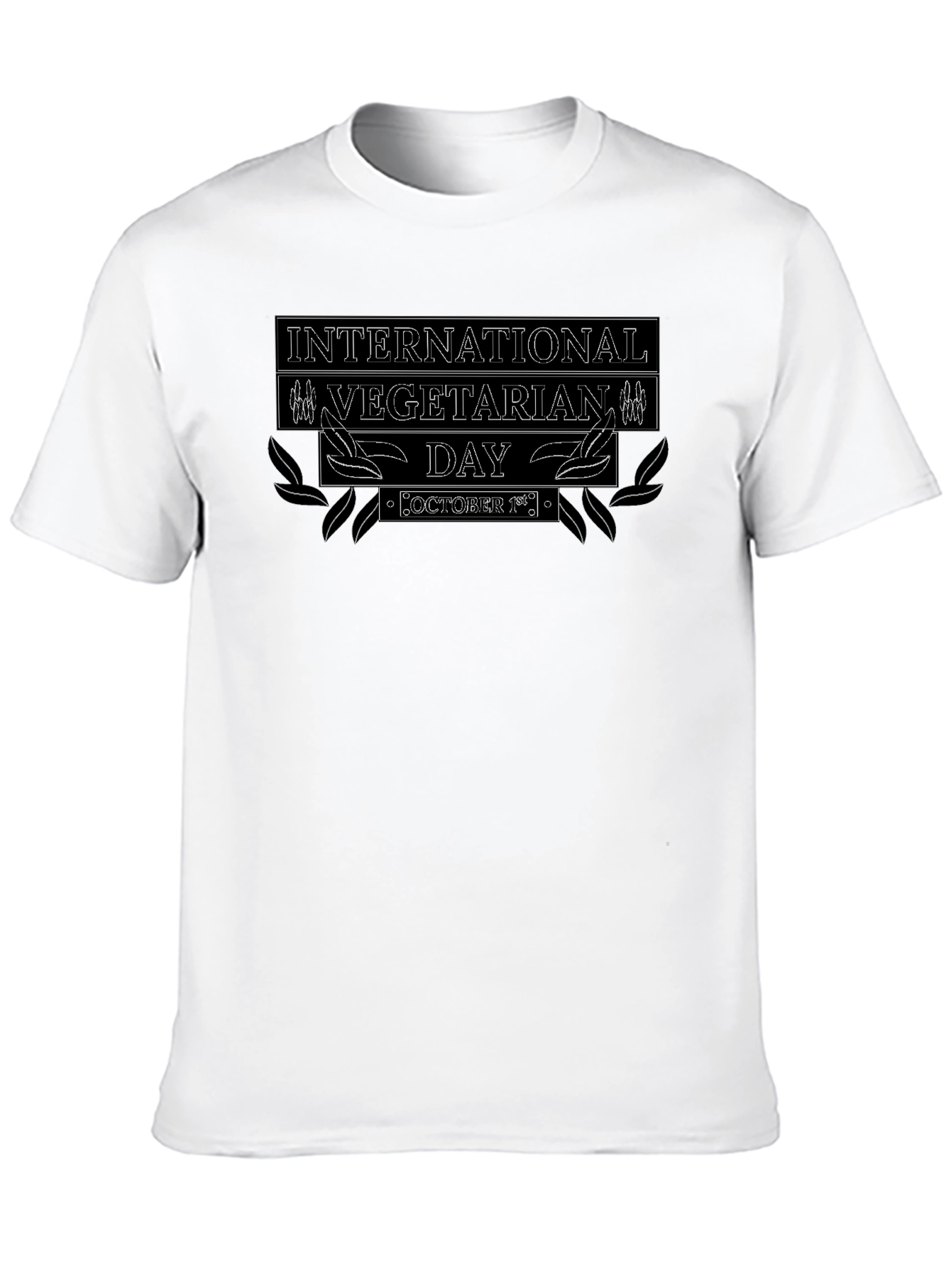 International Vegetarian Day Black T-Shirt