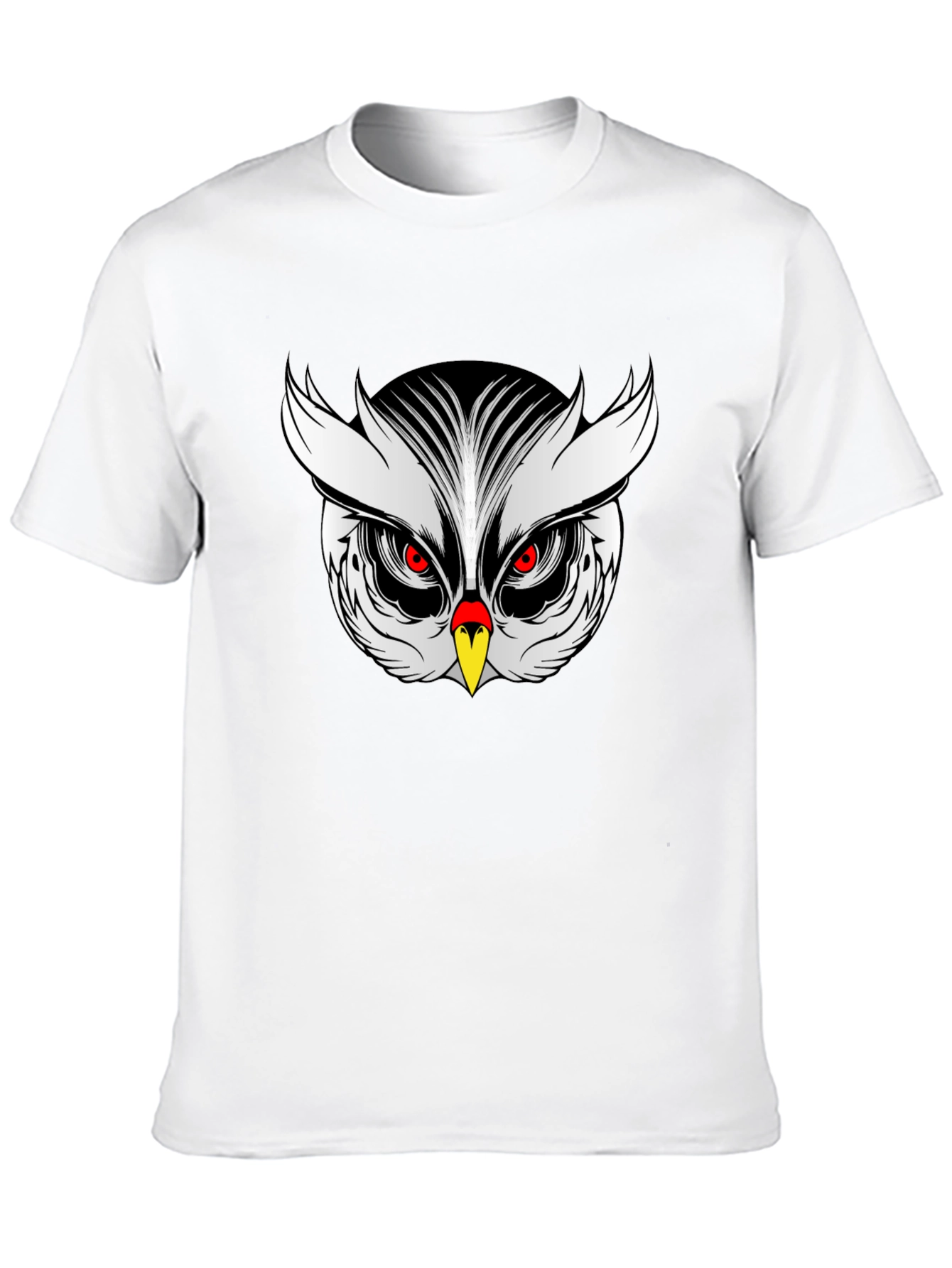 Owl Graphic Print Black T-Shirt