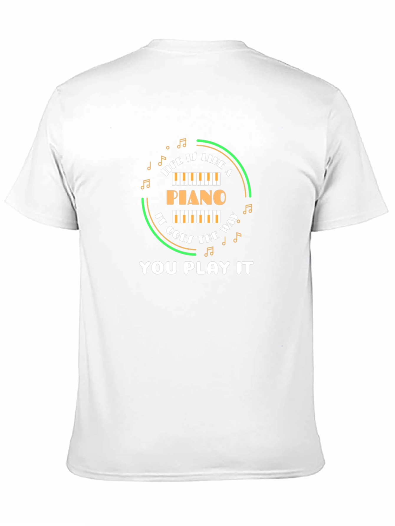Life Is Like A Piano Black T-Shirt