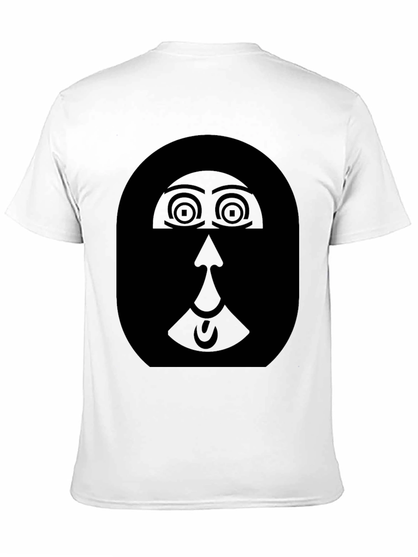 Abstract Face Graphic Black T-Shirt