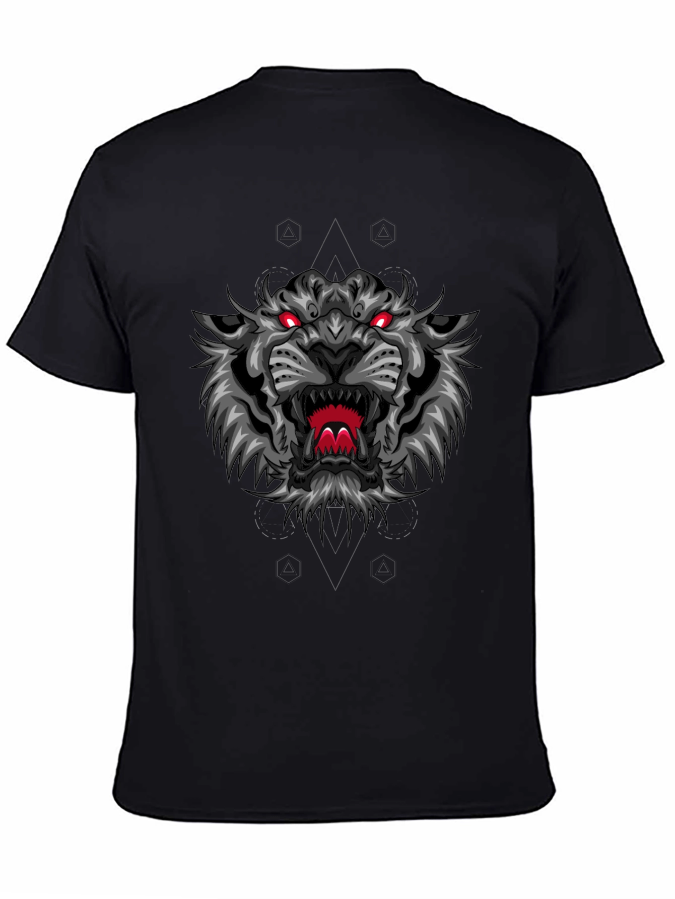 Fierce Tiger Graphic Tee - Black Cotton Comfort