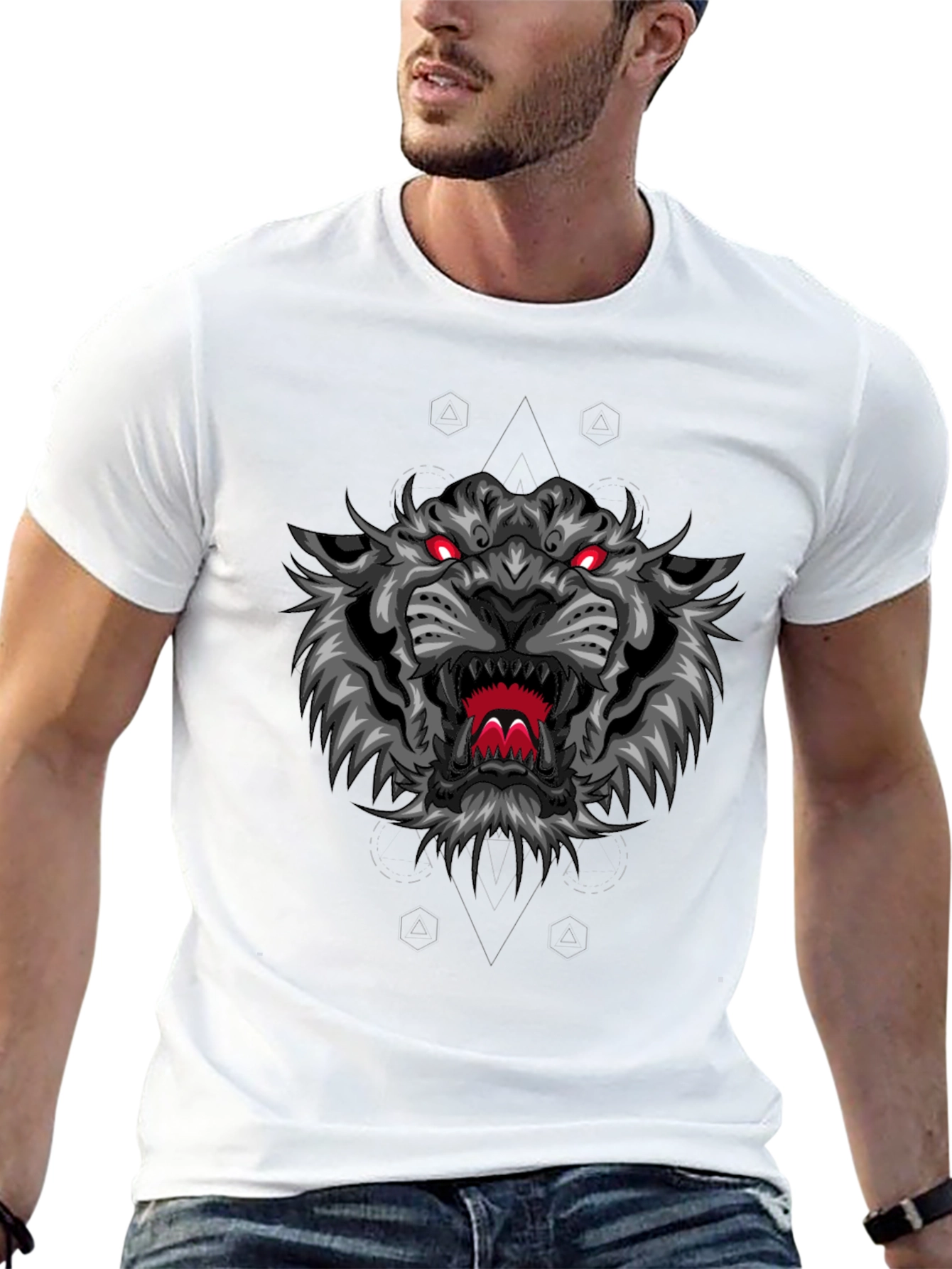 Fierce Tiger Graphic Tee - Black Cotton Comfort