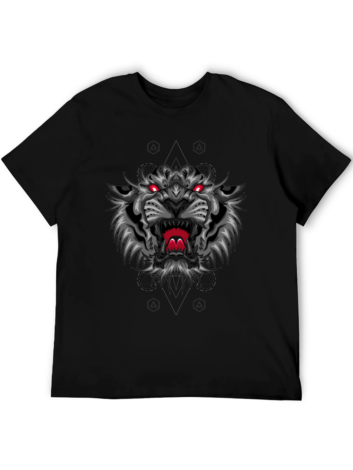 Fierce Tiger Graphic Tee - Black Cotton Comfort