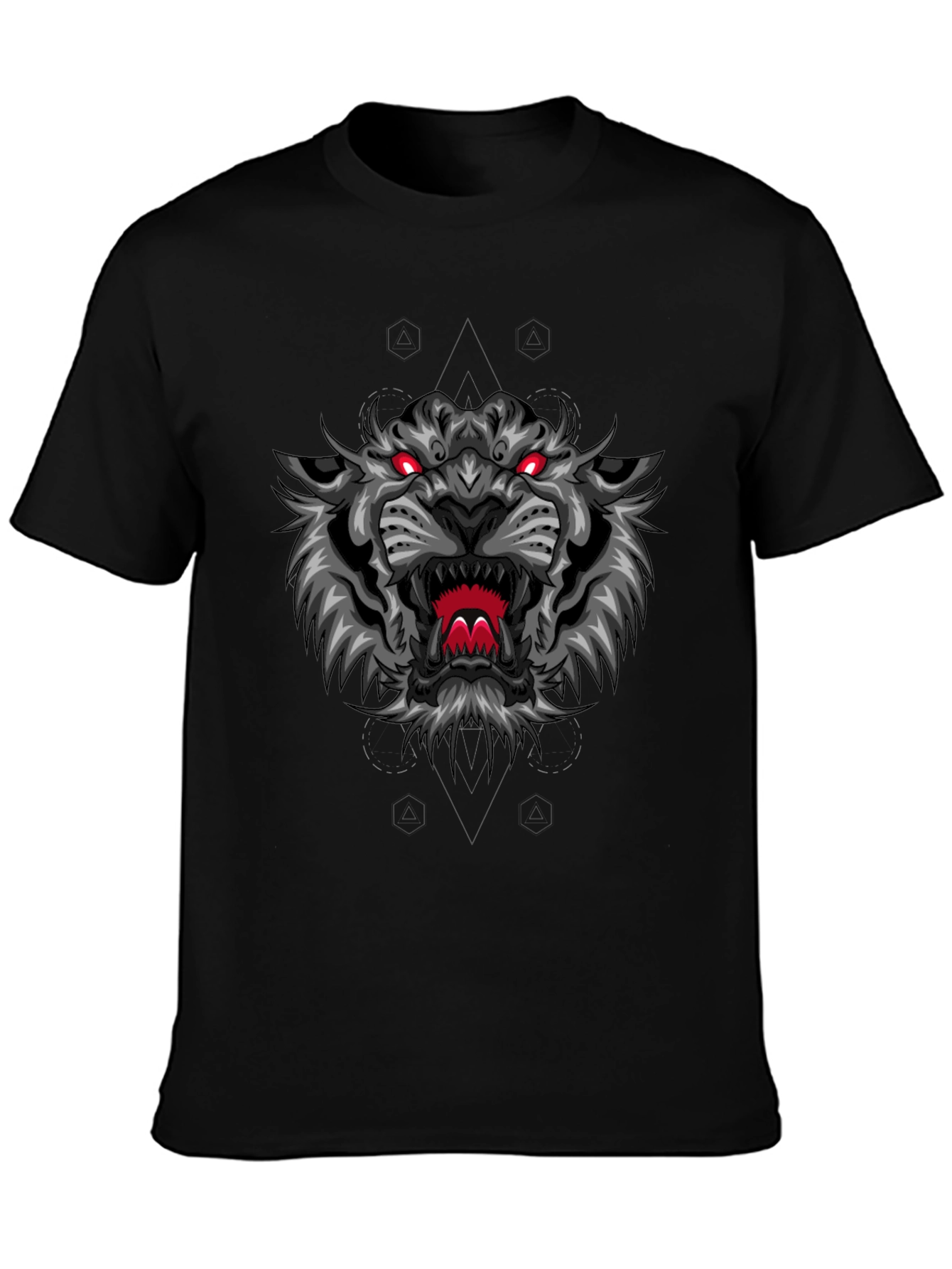 Fierce Tiger Graphic Tee - Black Cotton Comfort