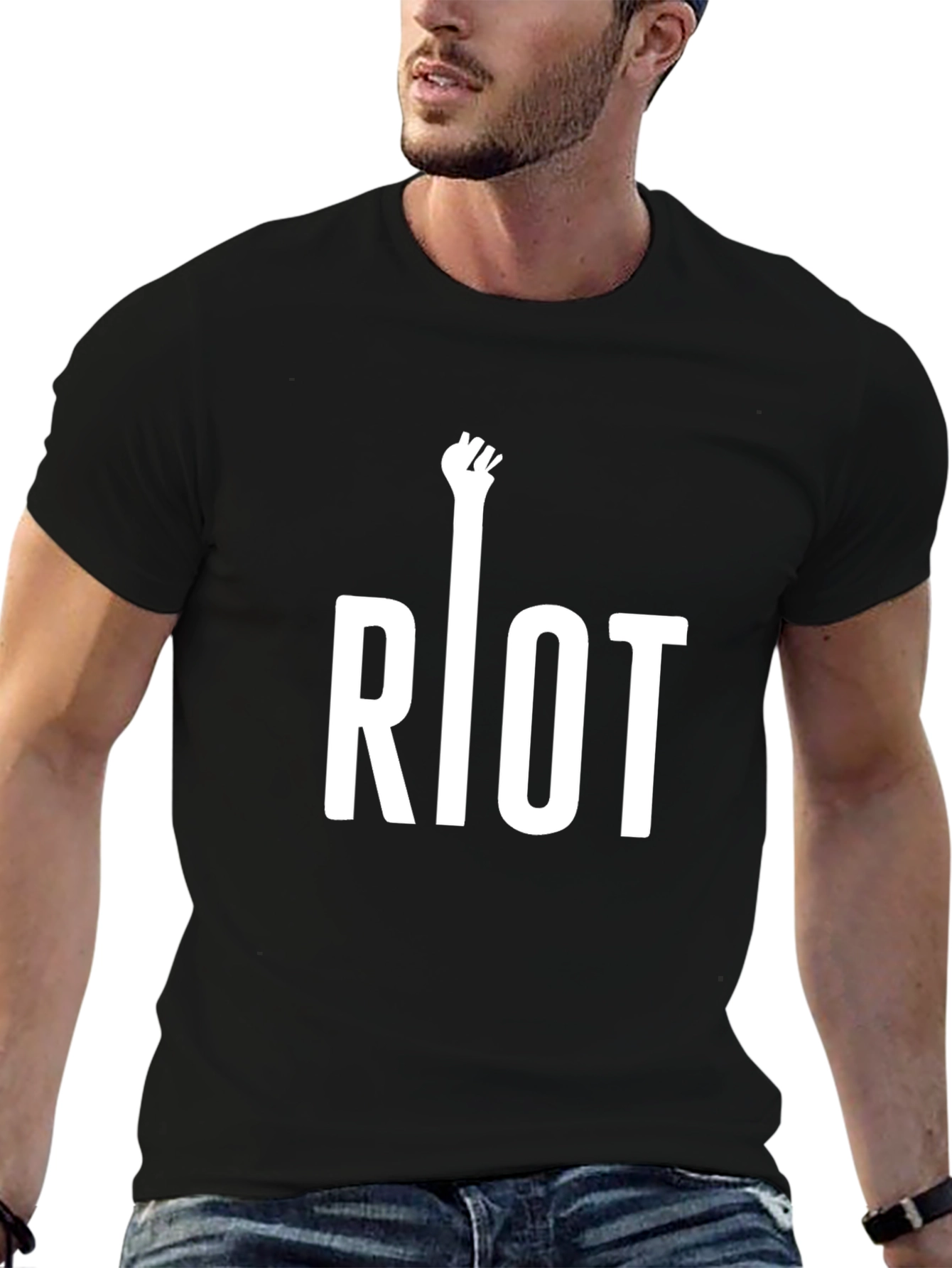 Riot Fist T-Shirt - Black Graphic Tee