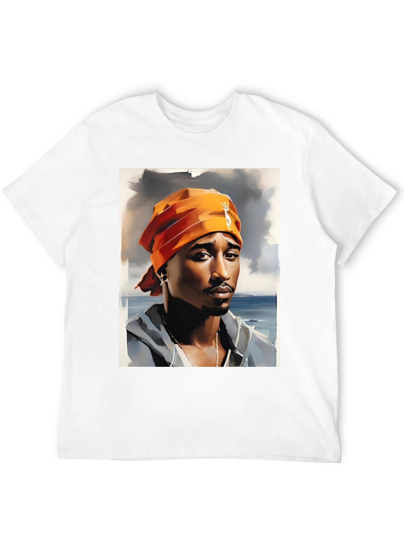 Tupac Graphic Print T-Shirt - Classic Hip Hop Style