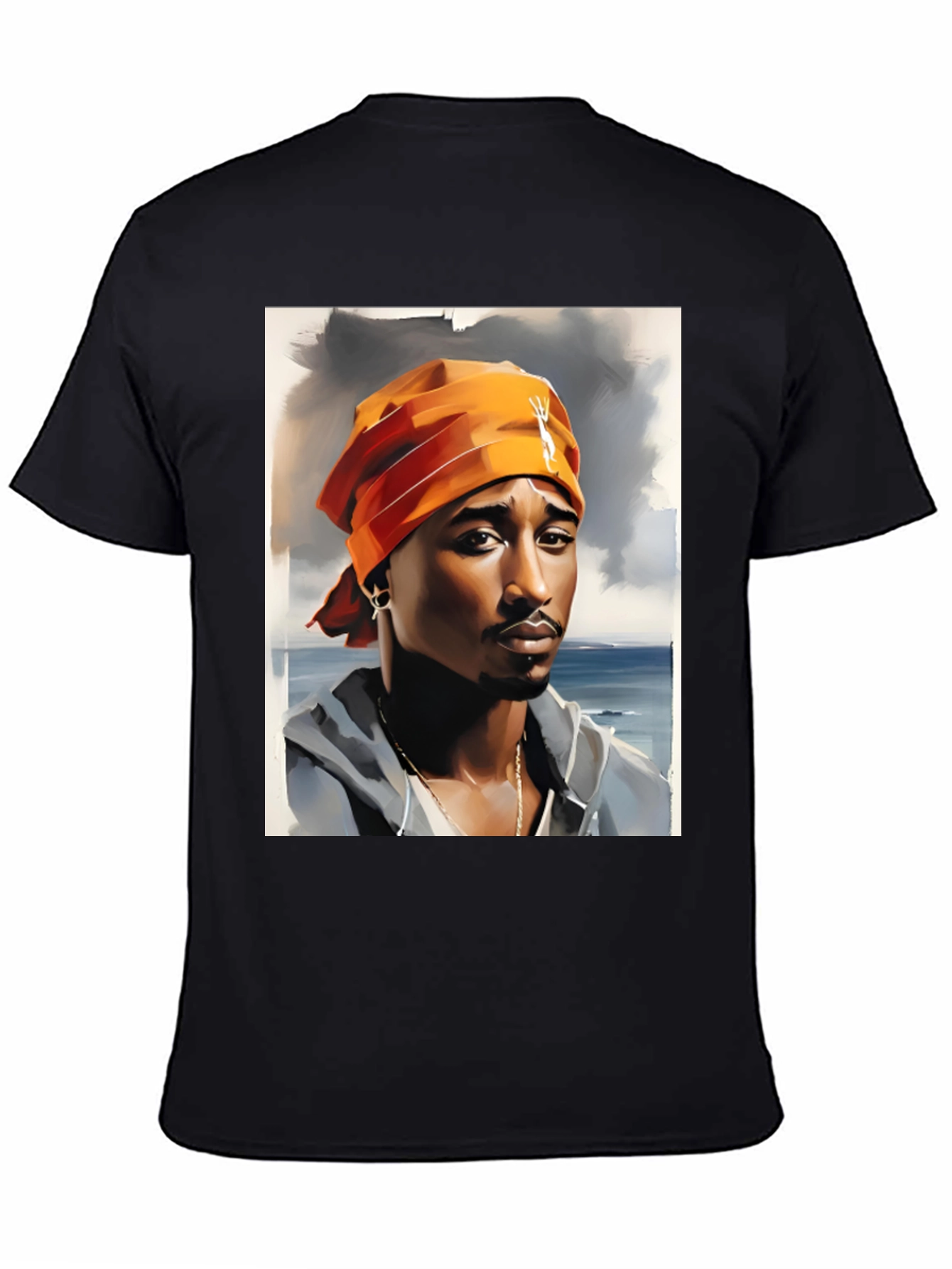 Tupac Graphic Print T-Shirt - Classic Hip Hop Style