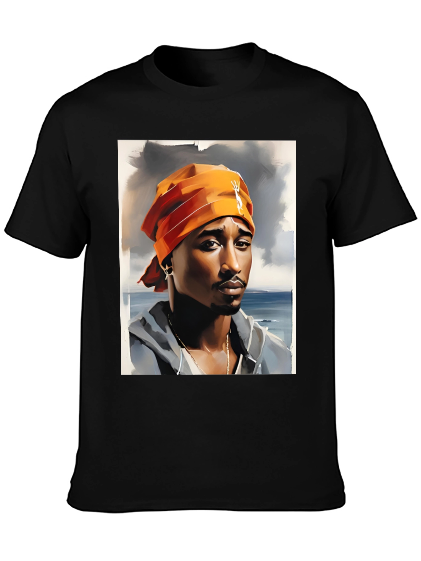 Tupac Graphic Print T-Shirt - Classic Hip Hop Style