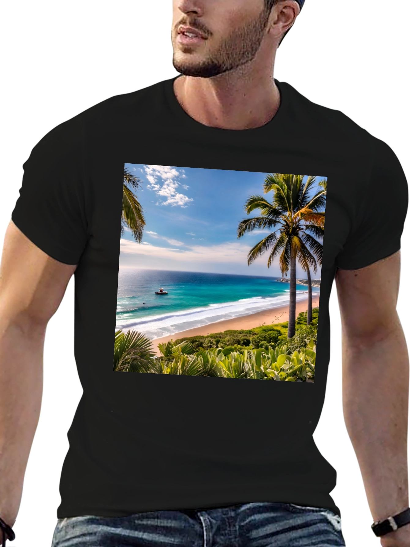 Tropical Beach Graphic Tee