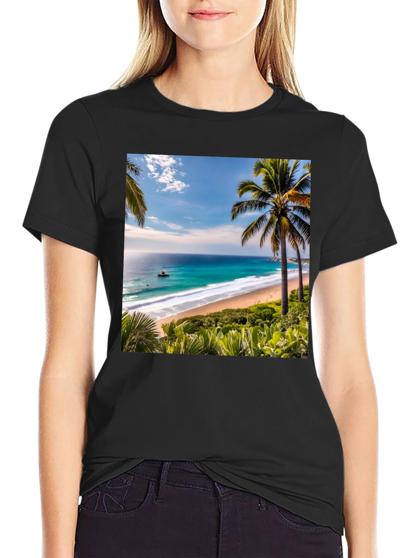 Tropical Beach Graphic Tee