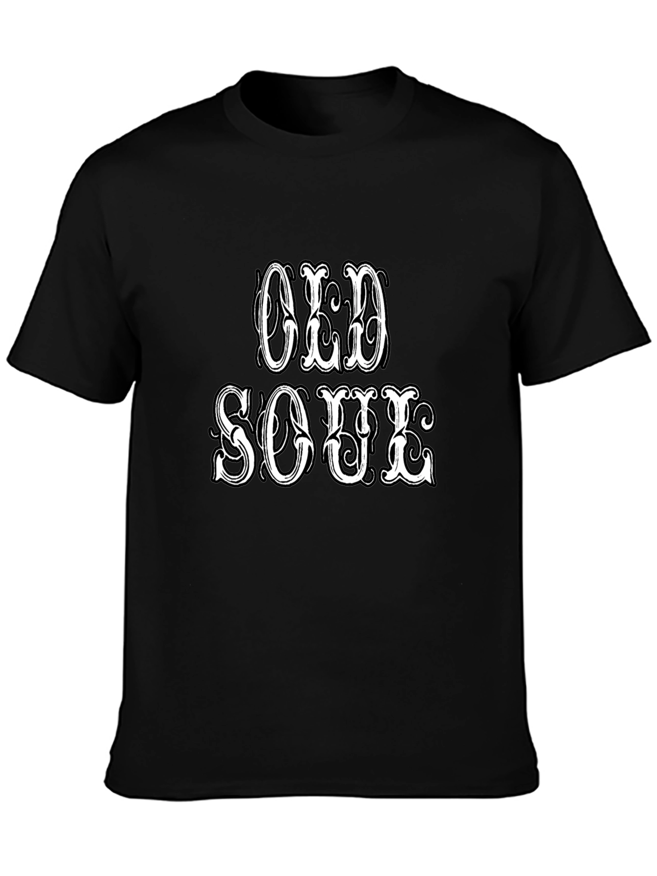 Old Soul Graphic Print Black T-Shirt