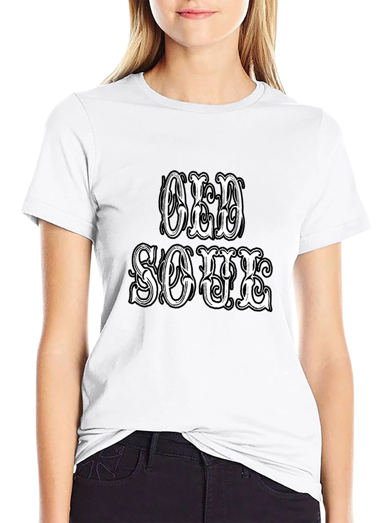 Old Soul Graphic Print Black T-Shirt