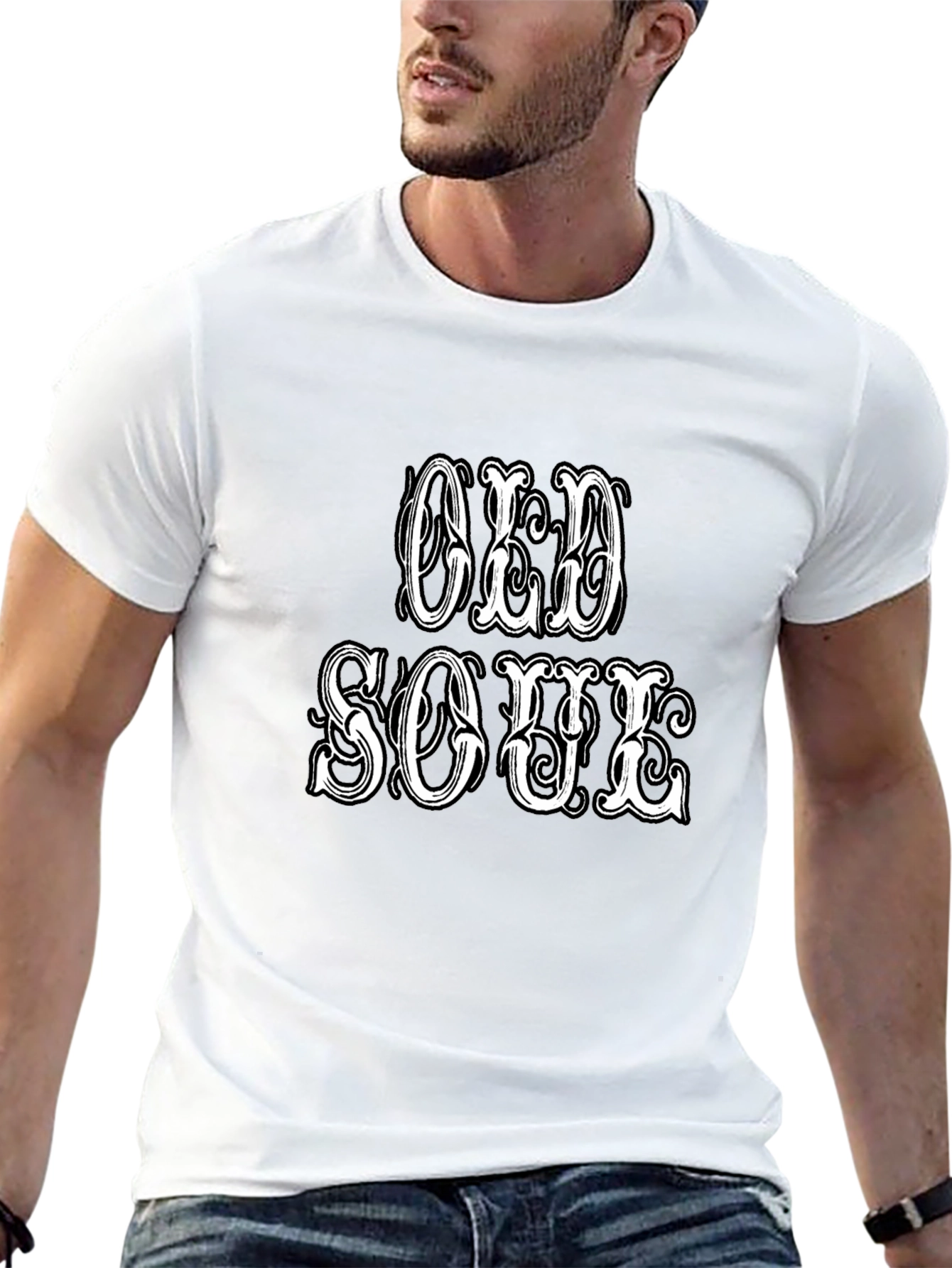Old Soul Graphic Print Black T-Shirt