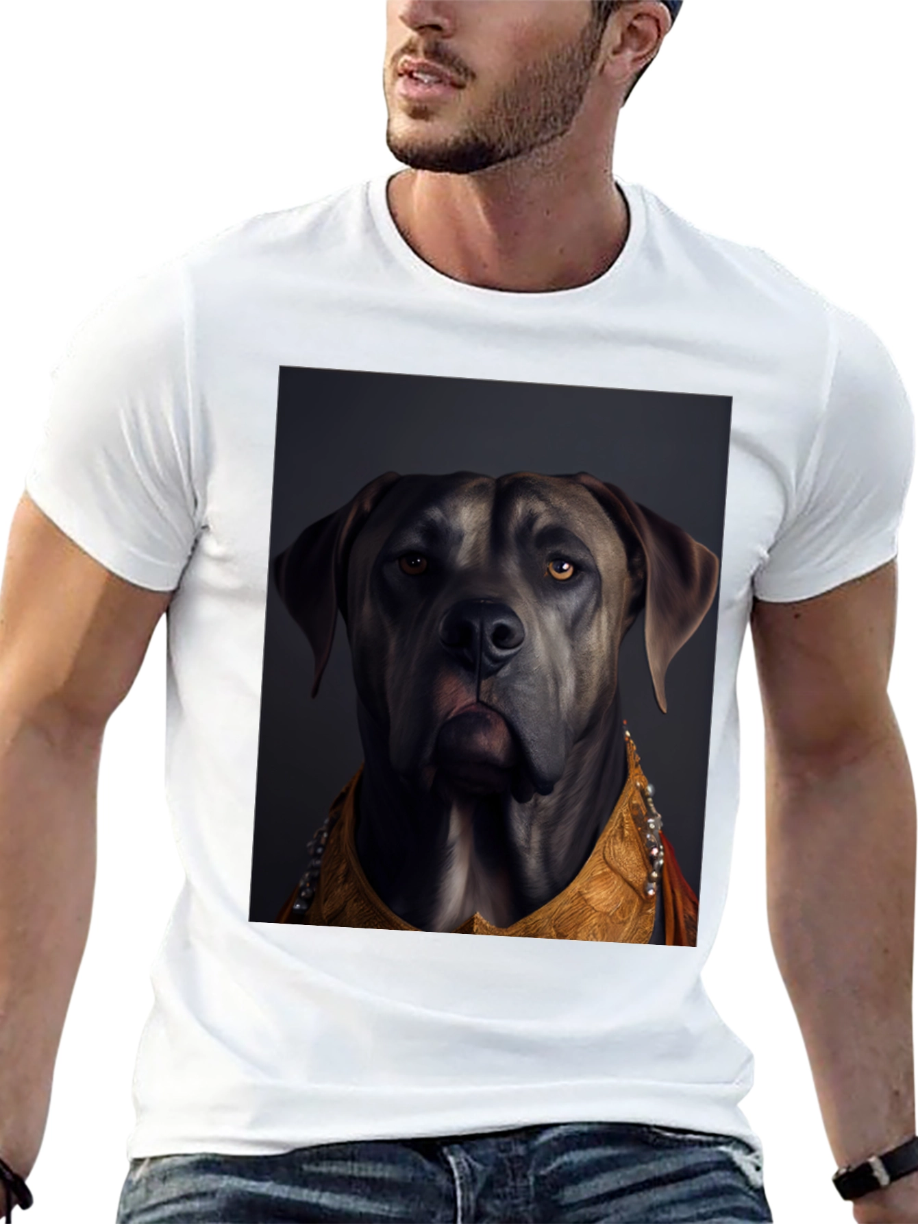 Dog Portrait Graphic Tee - Stylish Canine Art