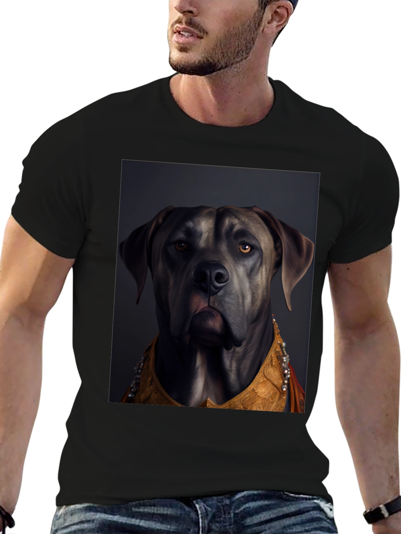 Dog Portrait Graphic Tee - Stylish Canine Art