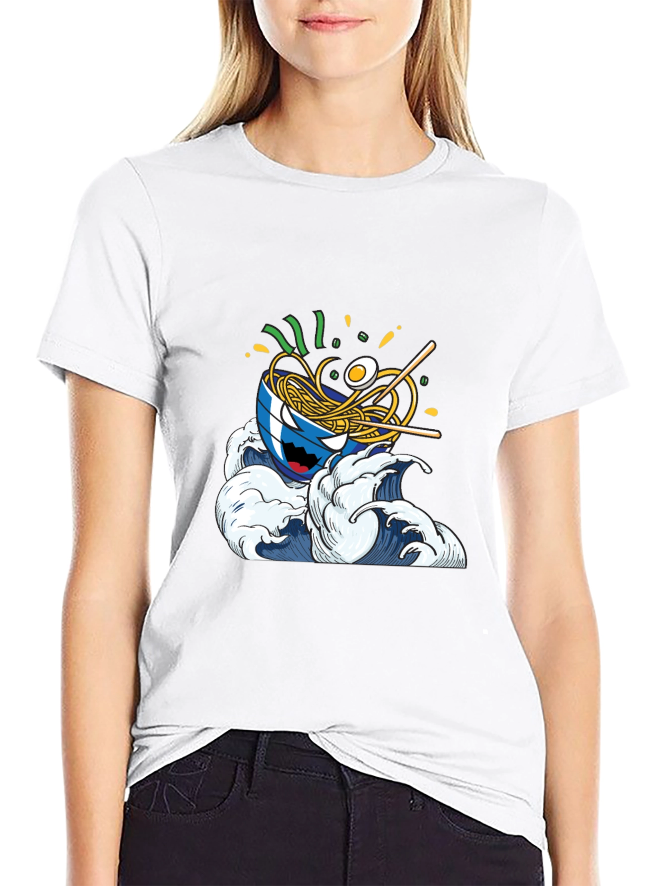 Ramen Wave Graphic Tee - Cool Anime Style