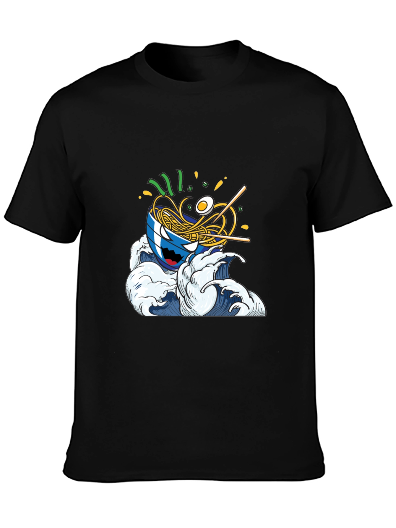 Ramen Wave Graphic Tee - Cool Anime Style