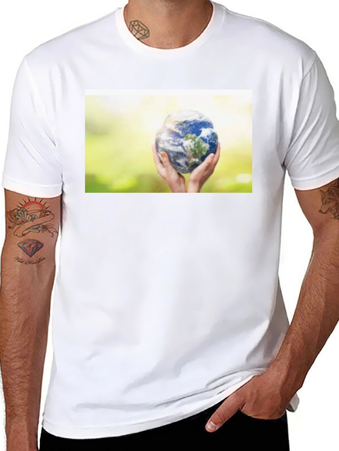 Earth Hands Graphic T-Shirt - Save the Planet Tee