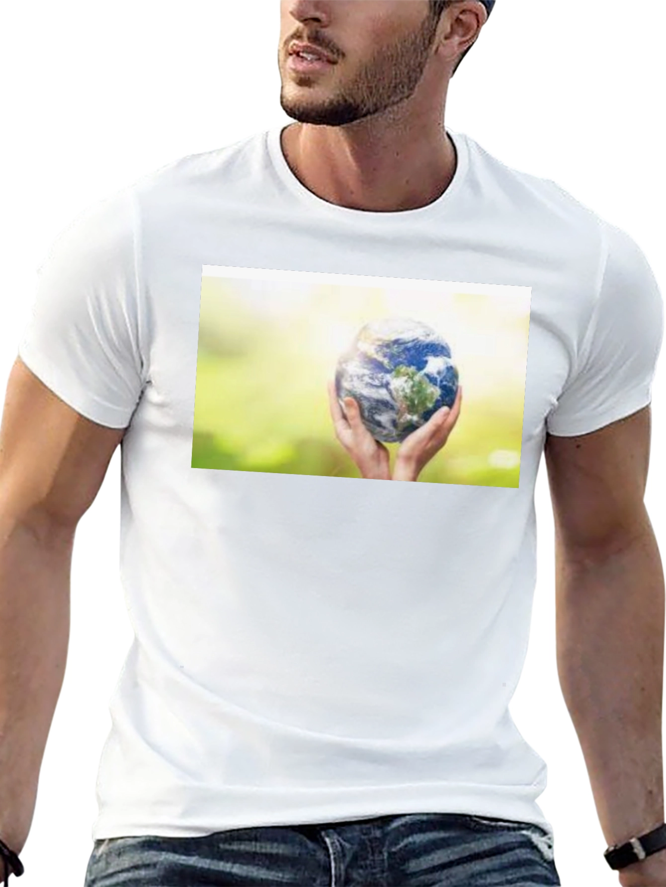 Earth Hands Graphic T-Shirt - Save the Planet Tee