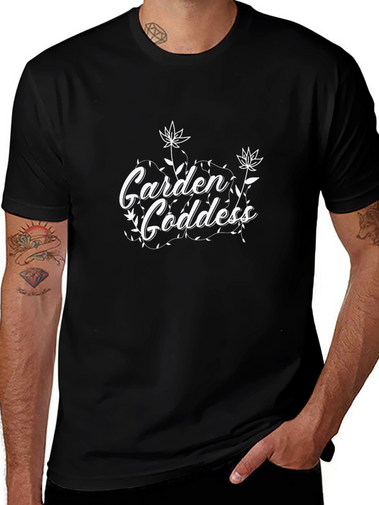 Garden Goddess Graphic T-Shirt - Black