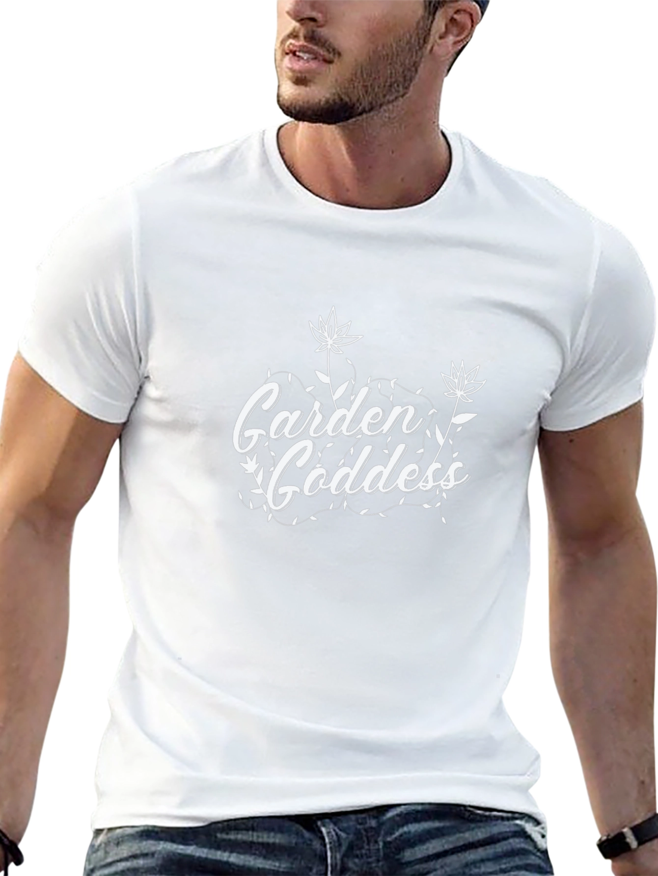 Garden Goddess Graphic T-Shirt - Black