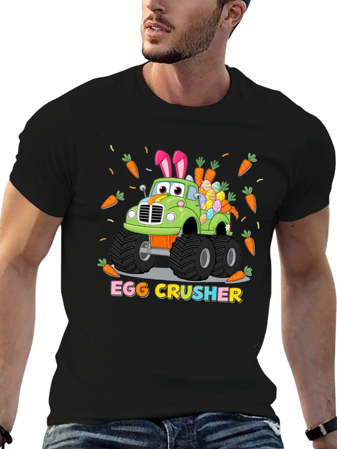 Easter Egg Crusher Truck Graphic T-Shirt