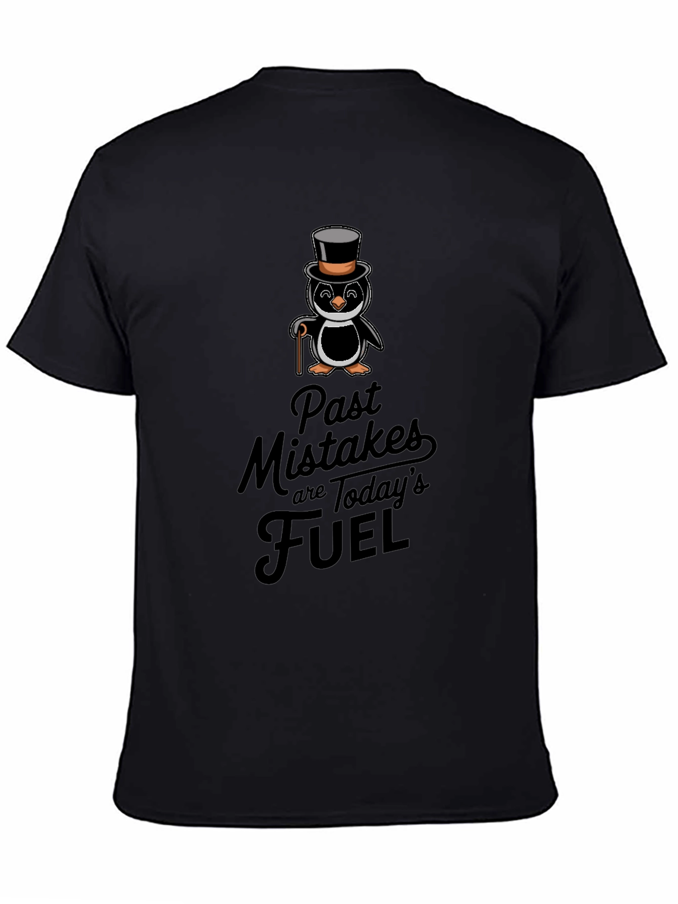 Penguin Top Hat T-Shirt - Past Mistakes Fuel