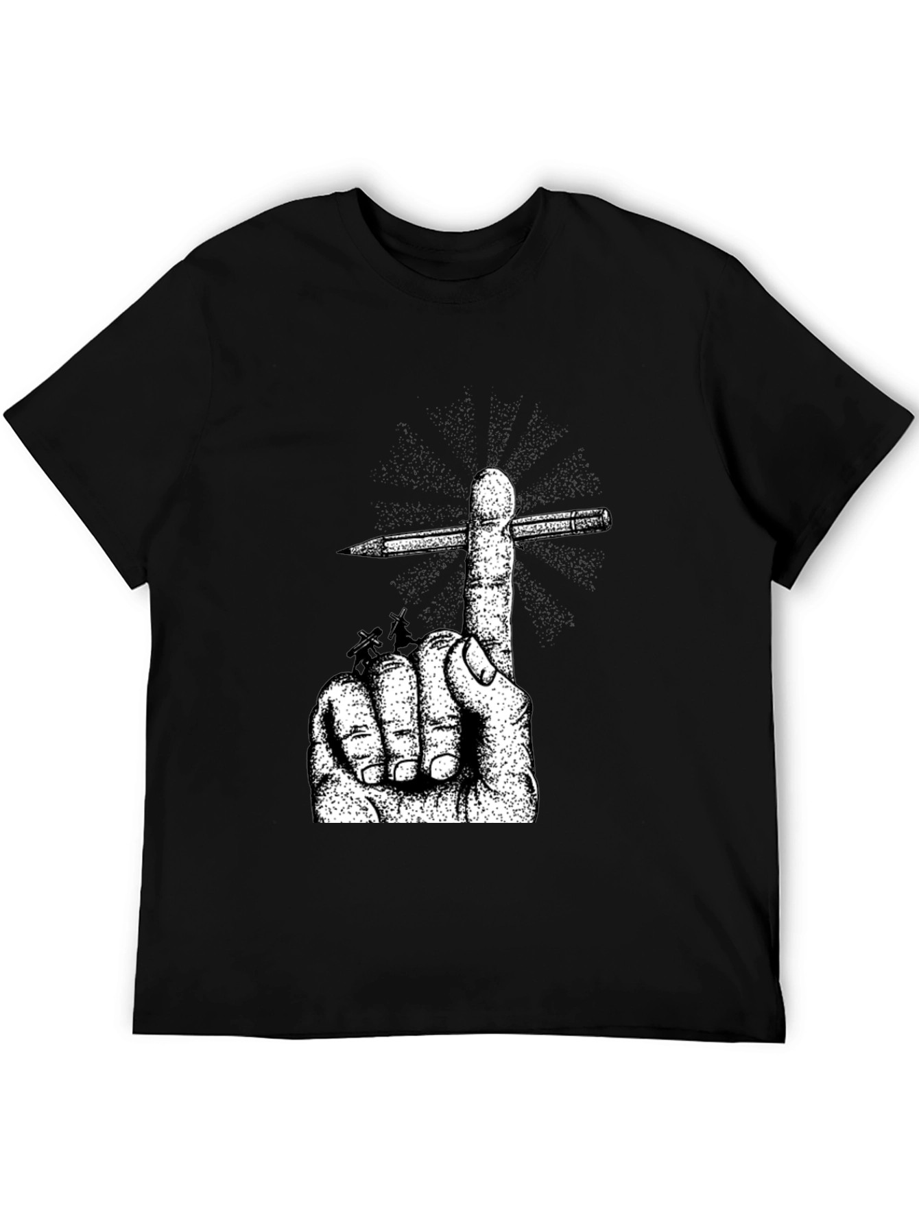 Hand & Pencil Graphic T-Shirt