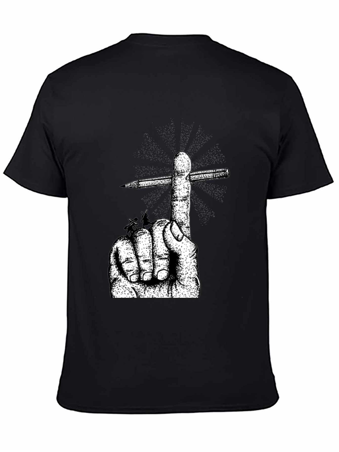 Hand & Pencil Graphic T-Shirt