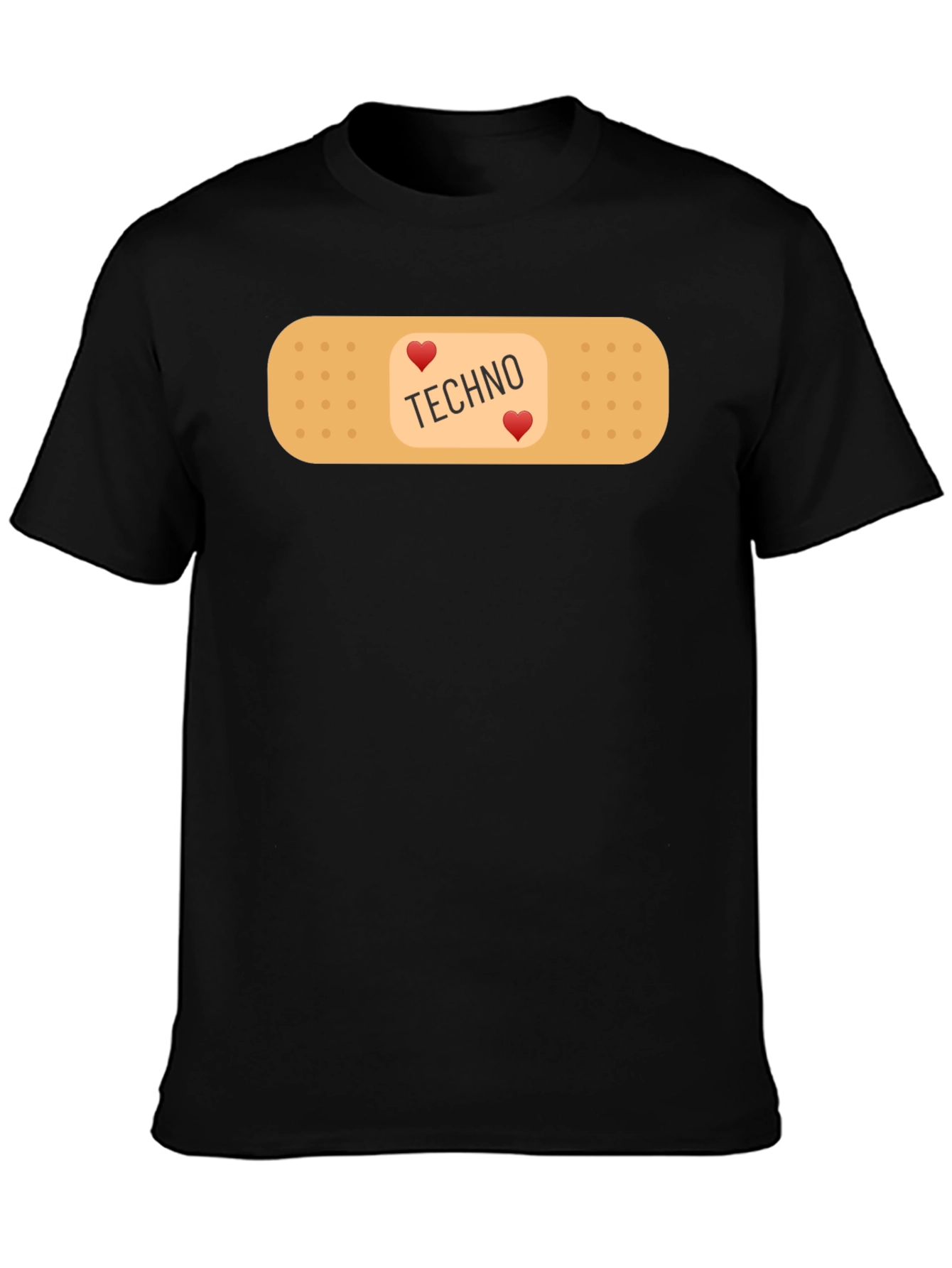 Techno Heart Band-Aid T-Shirt - Music Lover Tee