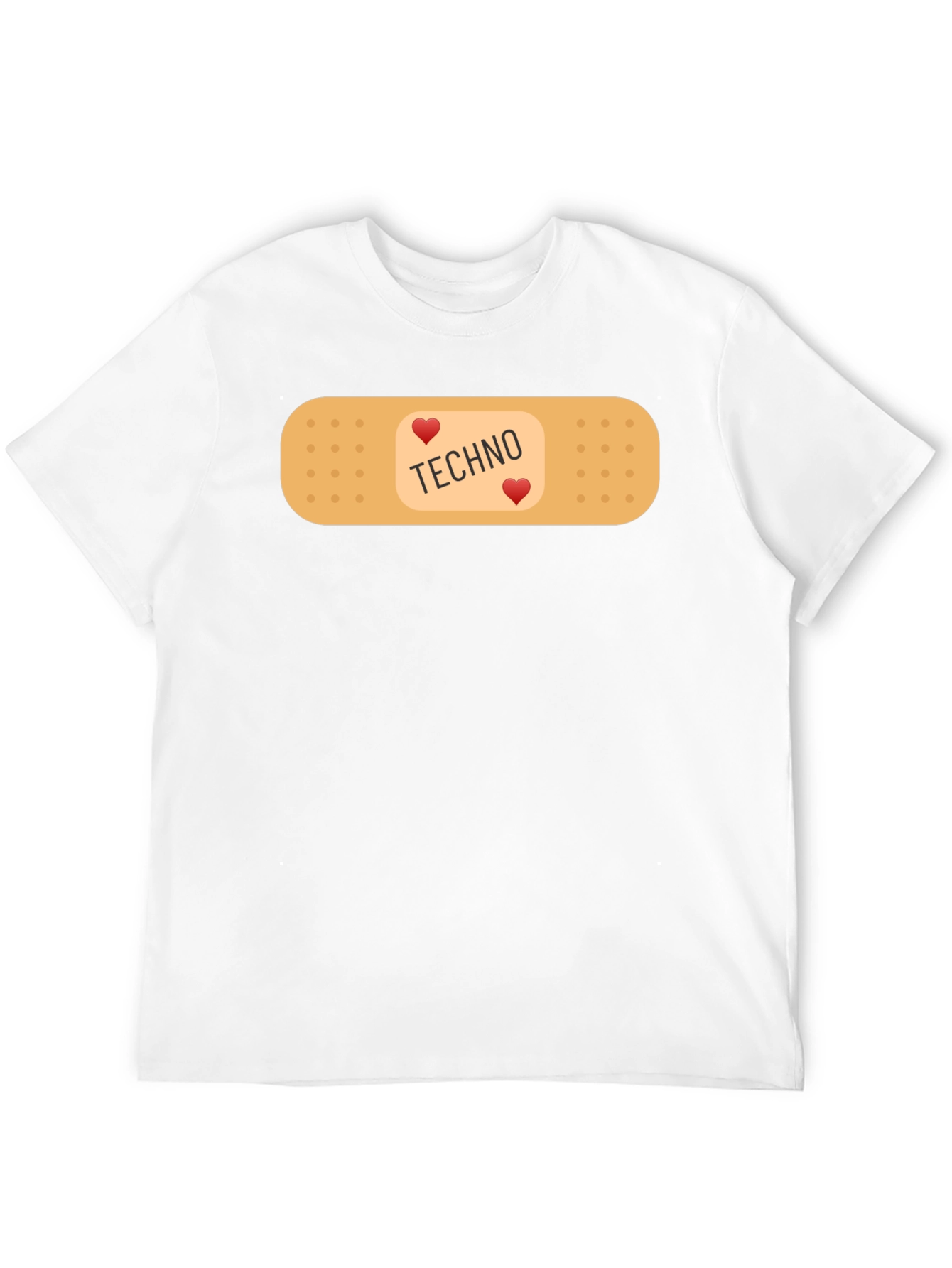 Techno Heart Band-Aid T-Shirt - Music Lover Tee