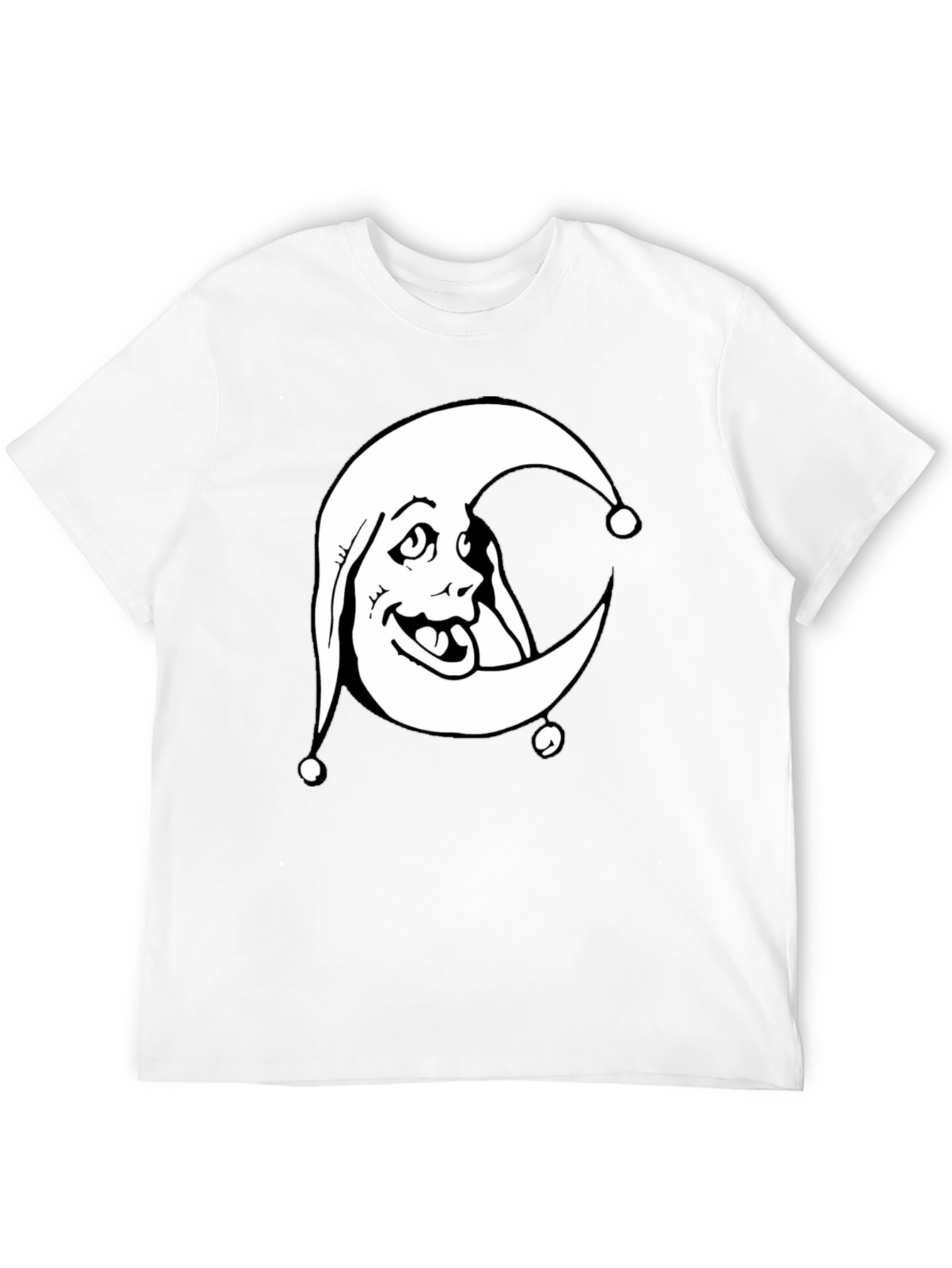 Moon Jester Graphic Tee - Black Cotton Shirt