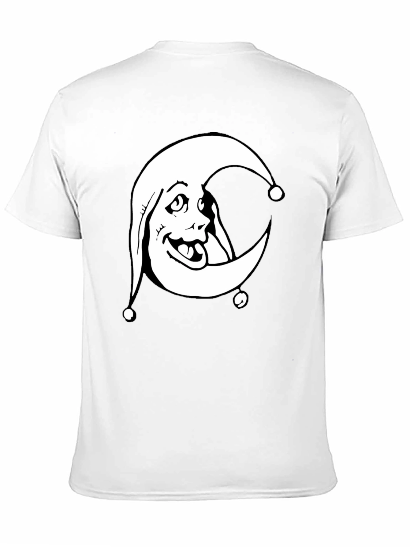 Moon Jester Graphic Tee - Black Cotton Shirt