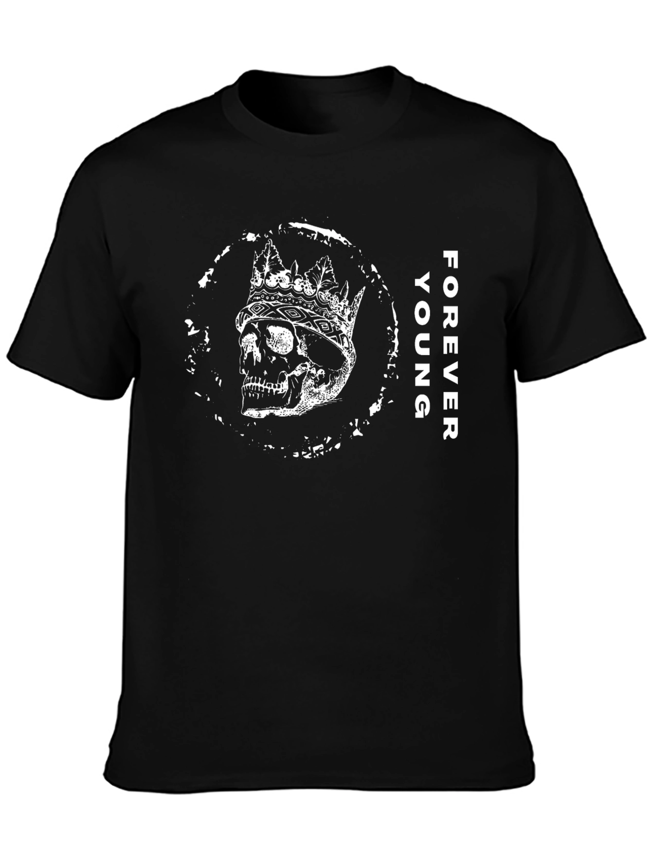 Forever Young Crowned Skull Graphic Tee