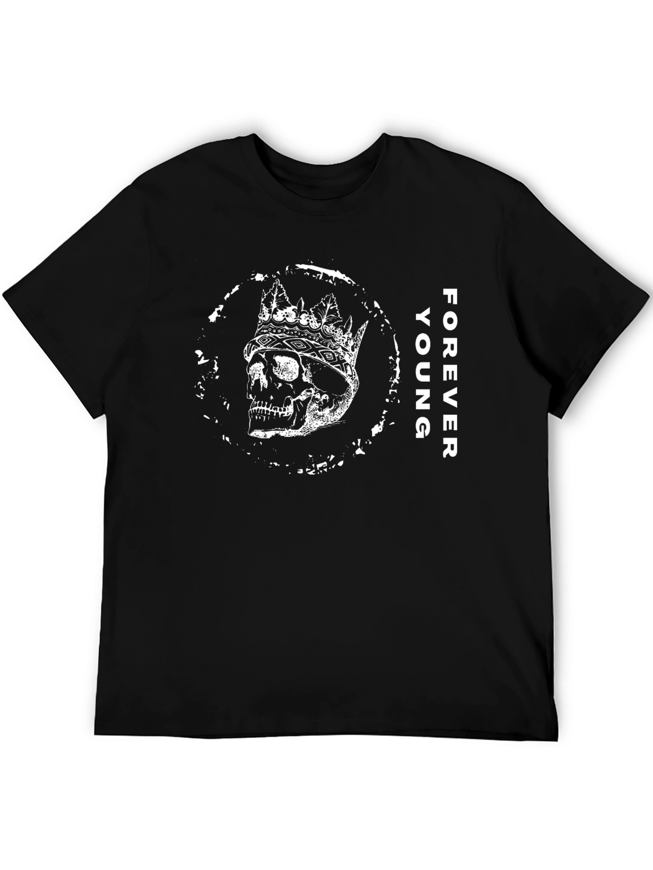 Forever Young Crowned Skull Graphic Tee