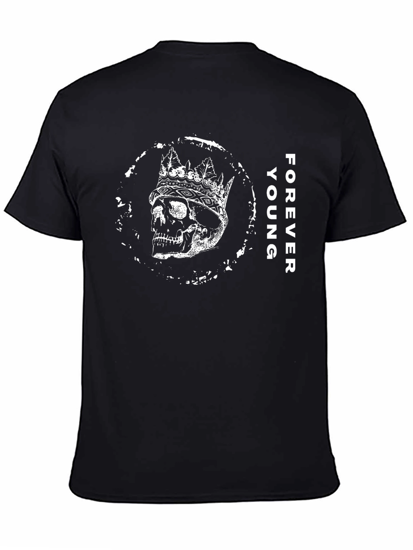 Forever Young Crowned Skull Graphic Tee