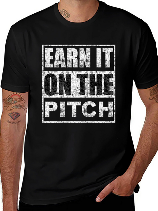 Earn It On The Pitch Graphic Tee - Black