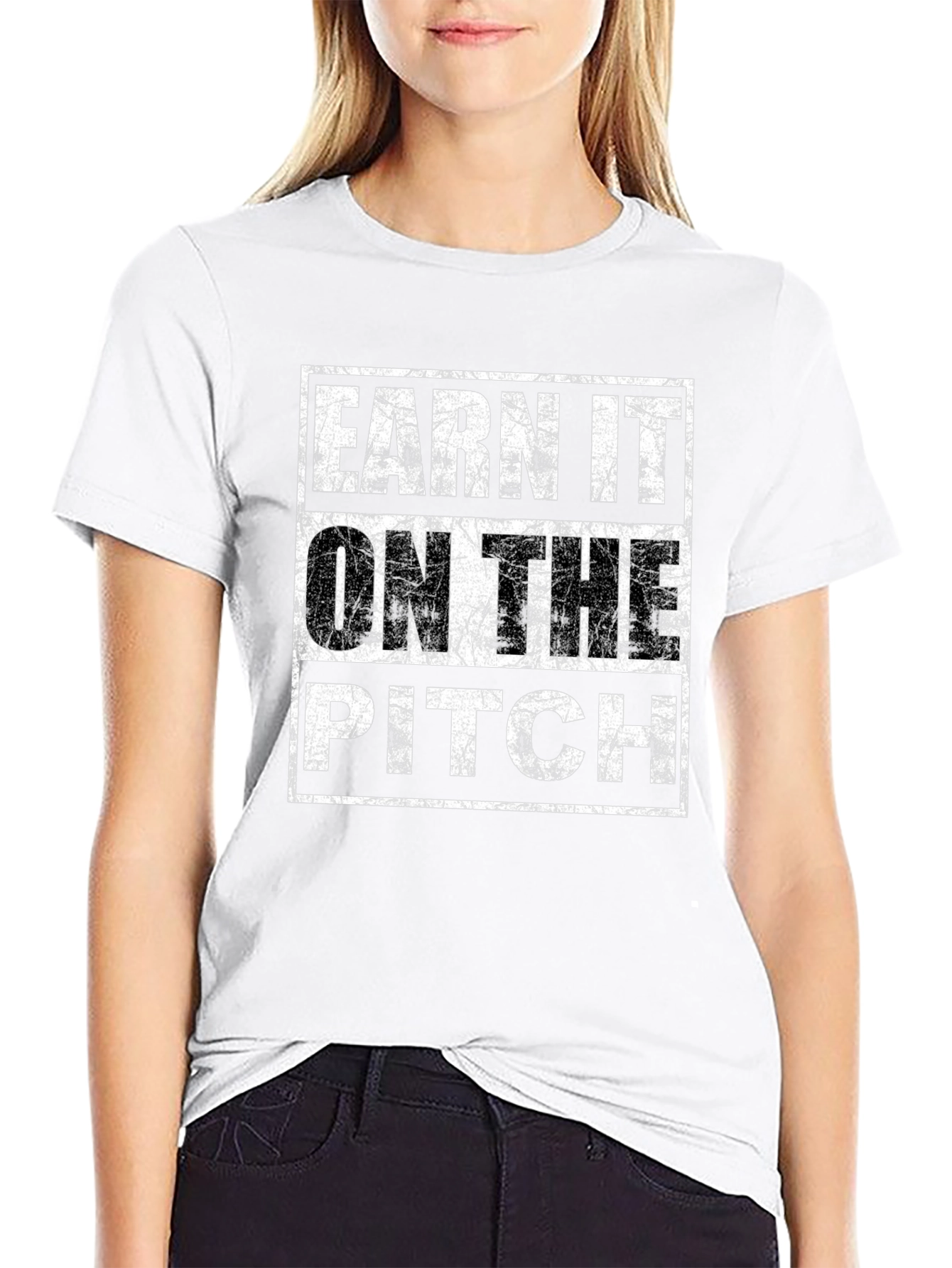 Earn It On The Pitch Graphic Tee - Black