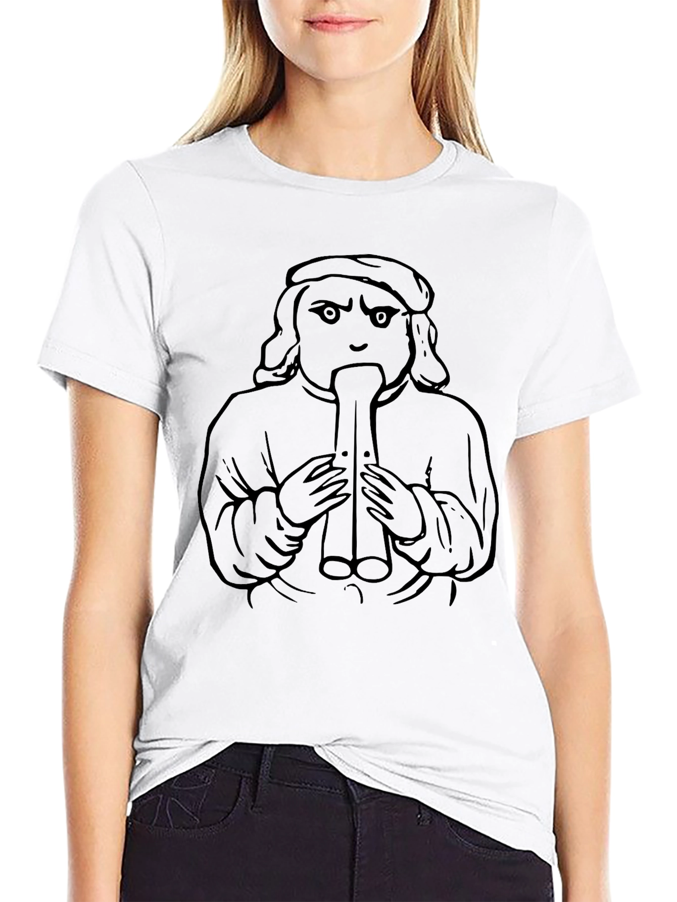 Unique Graphic Tee - Medieval Flute Player