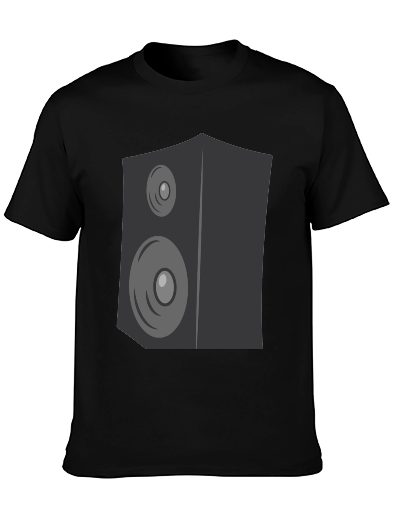 Speaker Graphic Print Black T-Shirt