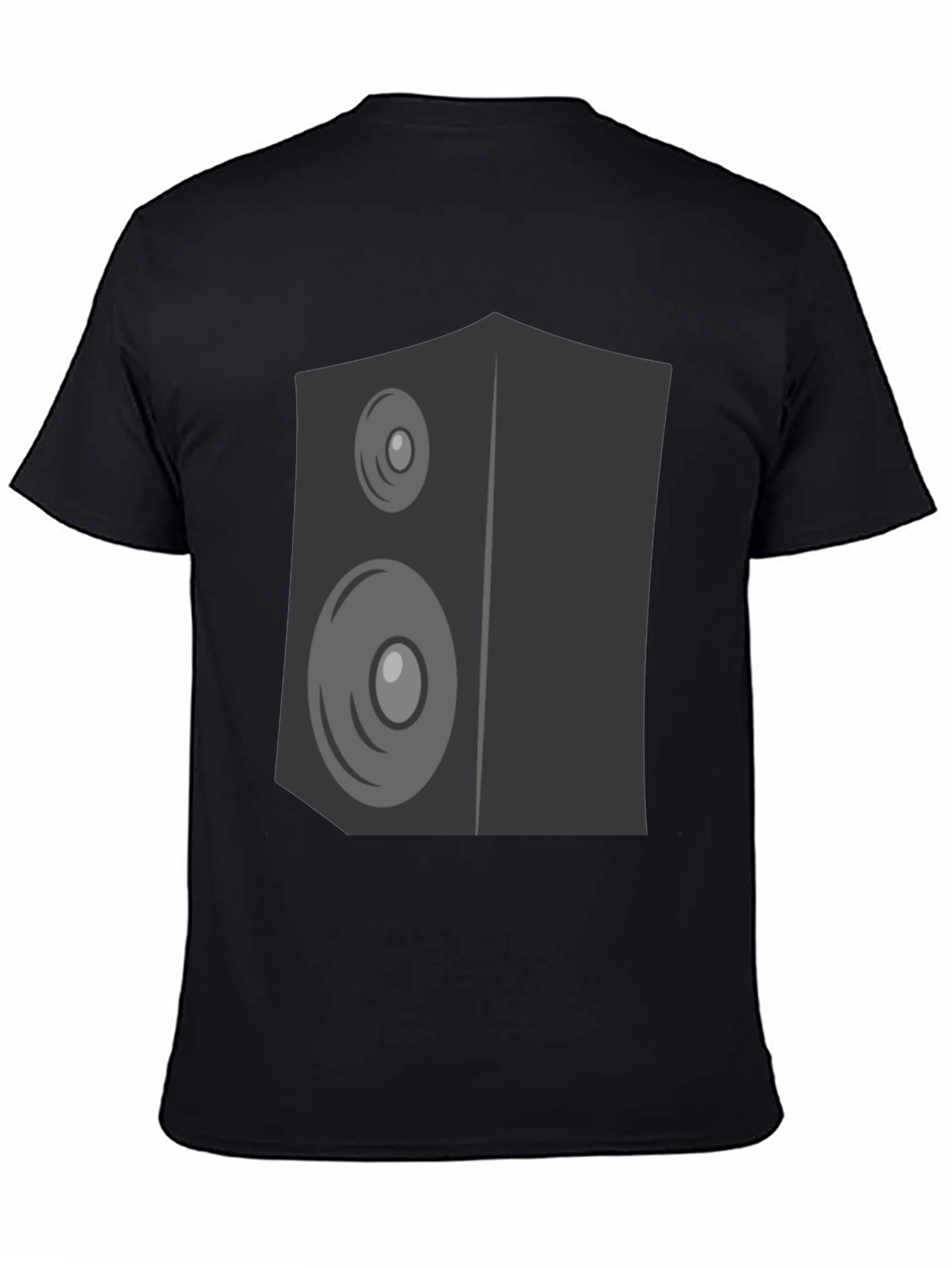 Speaker Graphic Print Black T-Shirt