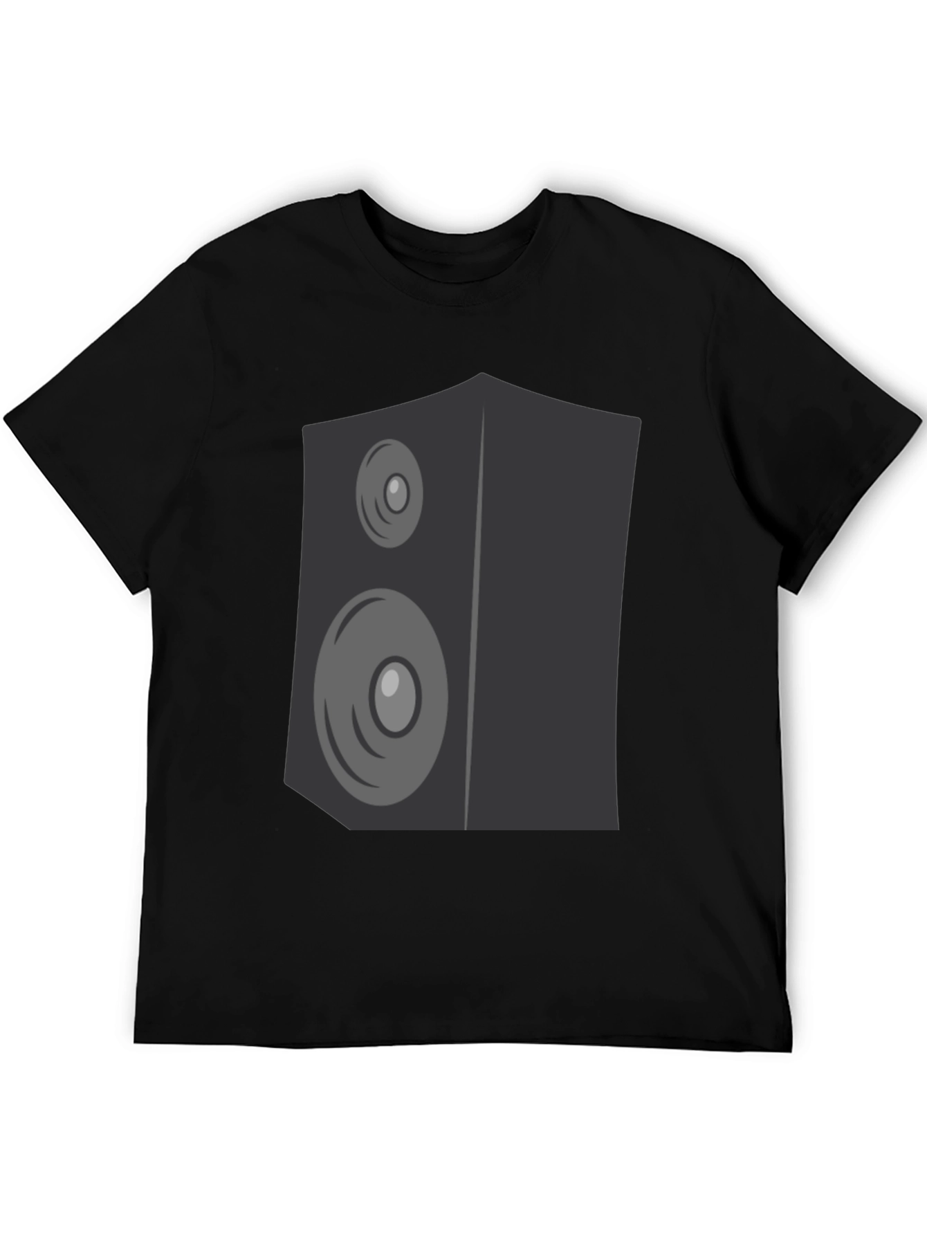Speaker Graphic Print Black T-Shirt