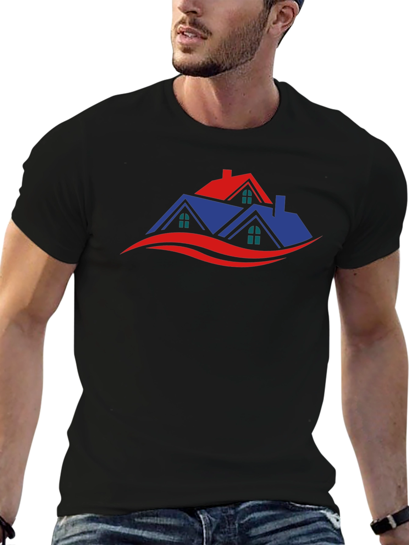 Modern Home Graphic T-Shirt - Stylish & Comfortable