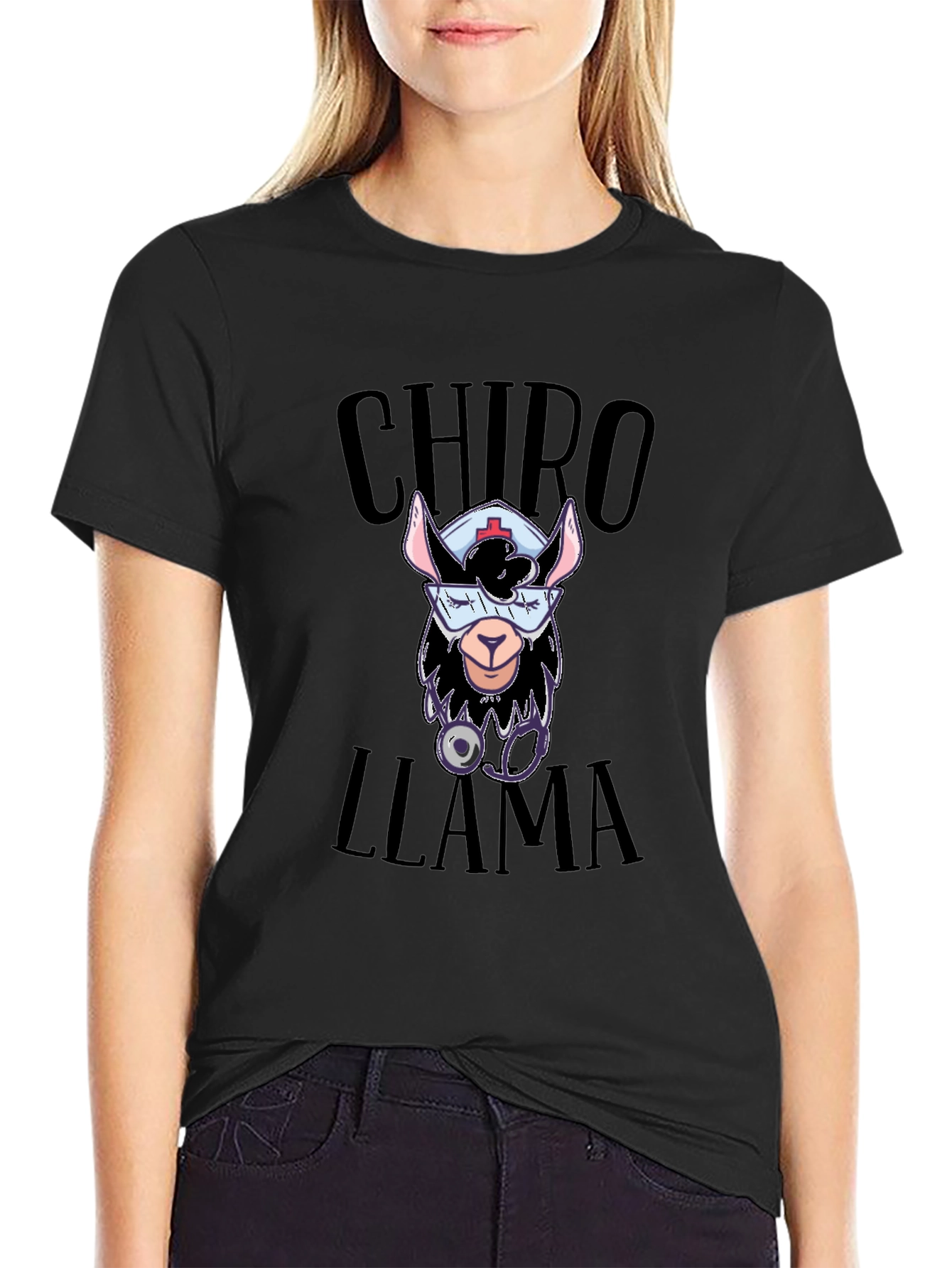 Chiro Llama Graphic Tee - Chiropractic Humor