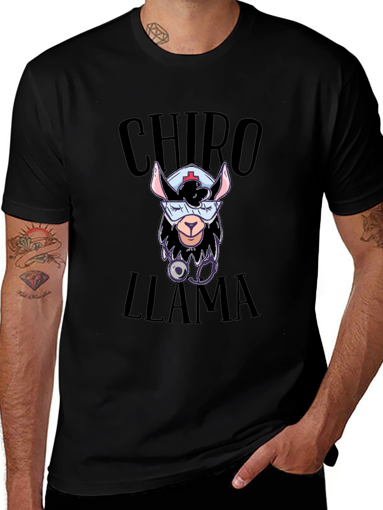 Chiro Llama Graphic Tee - Chiropractic Humor