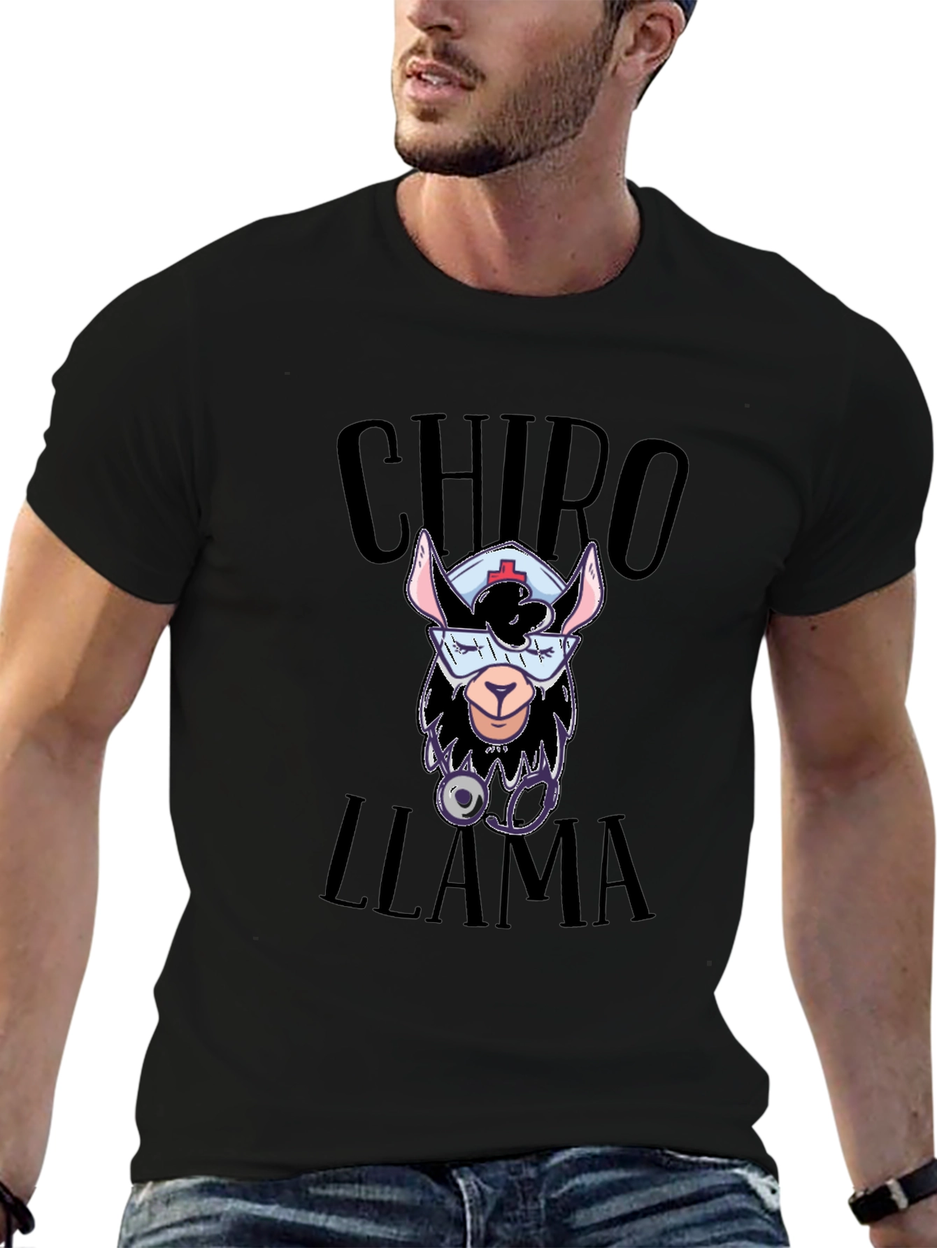 Chiro Llama Graphic Tee - Chiropractic Humor