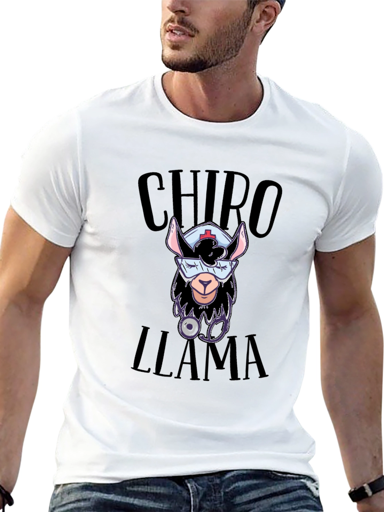 Chiro Llama Graphic Tee - Chiropractic Humor