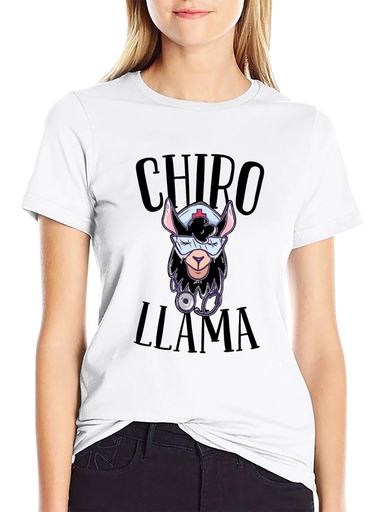 Chiro Llama Graphic Tee - Chiropractic Humor